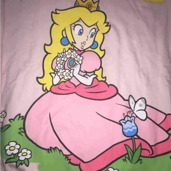 NEW Official Nintendo Princess Peach Pink Hoodie - Gamer Girl S - XL – Soft Pink - Picture 8 of 11